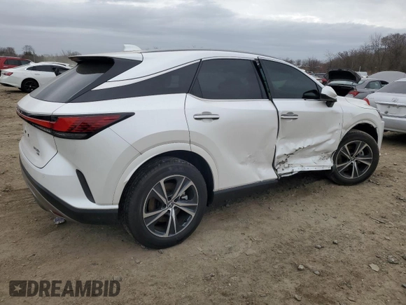 2023 Lexus RX with VIN 2T2BAMCA7PC029184, listed as a Copart auction lot 47951745 with 5,231 mi miles and Salvage Title. Bid and sale history available at carsss.com. Image 3.