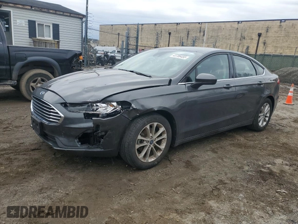 2020 Ford Fusion SE with VIN 3FA6P0HD9LR165097, listed as a Copart auction lot 43706455 with 44,281 mi miles and Salvage Title. Bid and sale history available at carsss.com. Image 1.
