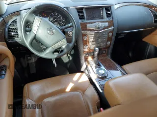2018 Nissan Armada Platinum with VIN JN8AY2NF4J9330585, listed as a Copart auction lot 50586105 with 64,496 mi miles and Salvage Title. Bid and sale history available at carsss.com. Image 8.