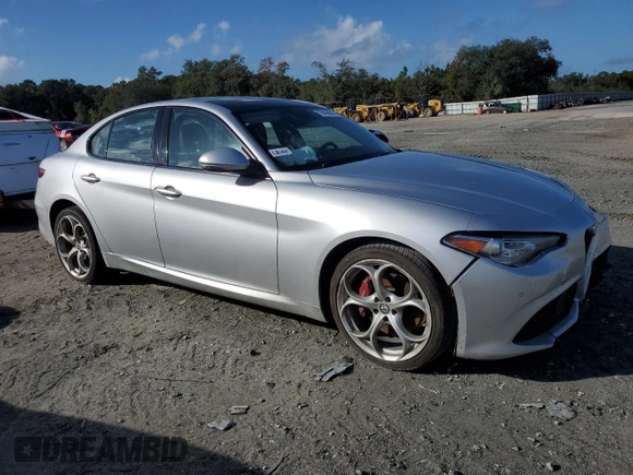 2019 Alfa Romeo Giulia Ti Sport with VIN ZARFANBN9K7603137, listed as a Copart auction lot 78446404 with 0 mi miles and Non Repairable. Bid and sale history available at carsss.com. Image 4.