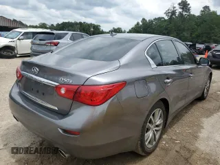 2015 Infiniti Q50 with VIN JN1BV7APXFM342123, listed as a Copart auction lot 58761595 with 88,260 mi miles and Salvage title. Bid and sale history available at DreamBid. Image 3.