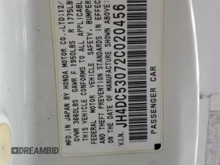 2002 Acura RSX Type S with VIN JH4DC53072C020456, listed as a Copart auction lot 49526895 with 252,821 mi miles and Clean Title. Bid and sale history available at carsss.com. Image 12.