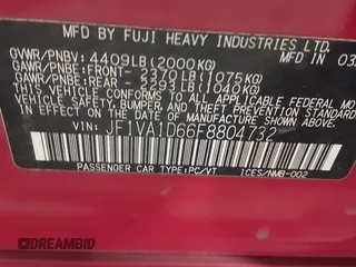 2015 Subaru WRX Premium with VIN JF1VA1D66F8804732, listed as a IAAI auction lot 41558676 with 142,471 mi miles. Bid and sale history available at carsss.com. Image 9.