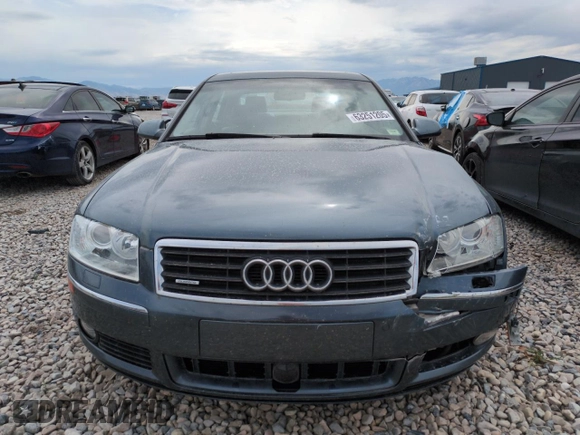 2004 Audi A8 with VIN WAUML44E04N021359, listed as a Copart auction lot 63251205 with 68,626 mi miles and Salvage title. Bid and sale history available at DreamBid. Image 5.