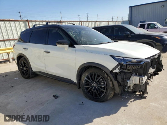 2023 Infiniti QX60 Autograph with VIN 5N1DL1HU0PC376479, listed as a Copart auction lot 48735845 with 31,773 mi miles and Salvage title. Bid and sale history available at DreamBid. Image 4.