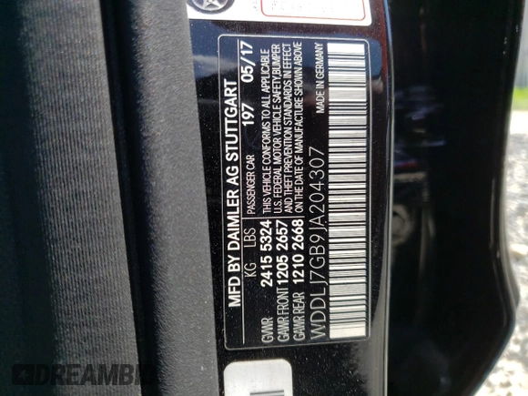 2018 Mercedes-Benz CLS-Class CLS 63 AMG S-Model with VIN WDDLJ7GB9JA204307, listed as a Copart auction lot 66611193 with 57,451 mi miles. Bid and sale history available at carsss.com. Image 12.