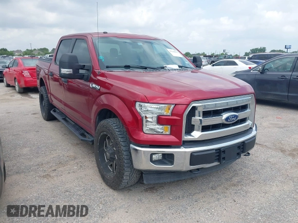 2017 Ford F-150 XL with VIN 1FTEW1EF1HKD11704, listed as a IAAI auction lot 42104633 with 105,104 mi miles. Bid and sale history available at carsss.com. Image 1.