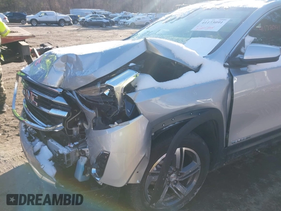 2021 GMC Terrain SLT with VIN 3GKALVEV9ML371572, listed as a IAAI auction lot 41173091 with 59,250 mi miles and . Bid and sale history available at carsss.com. Image 6.
