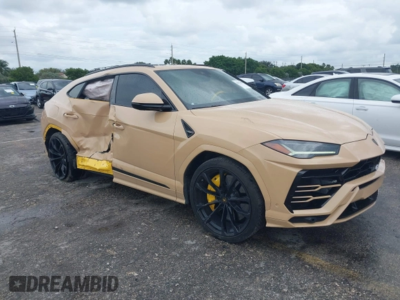 2022 Lamborghini Urus z VIN ZPBUA1ZL3NLA18265, wystawiony jako IAAI lot #40675659 z przebiegiem 46 439 mil mil oraz . Historia ofert i sprzedaży dostępna na DreamBid. Obrazek 1.