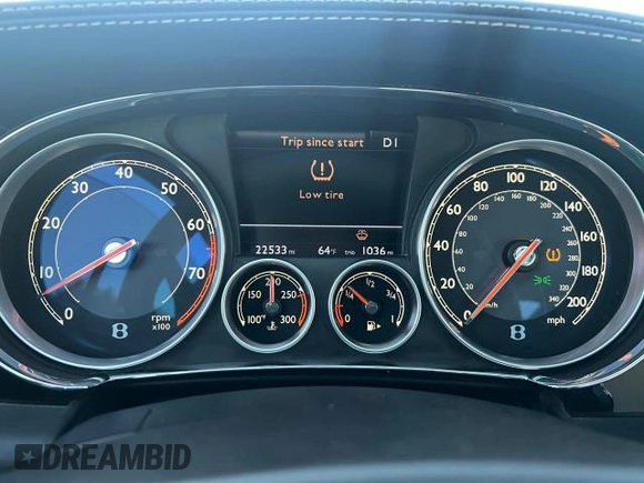2013 Bentley Continental GT with VIN SCBFC7ZA0DC082776, listed as a Copart auction lot 77605124 with 22,533 mi miles and Clean Title. Bid and sale history available at DreamBid. Image 8.