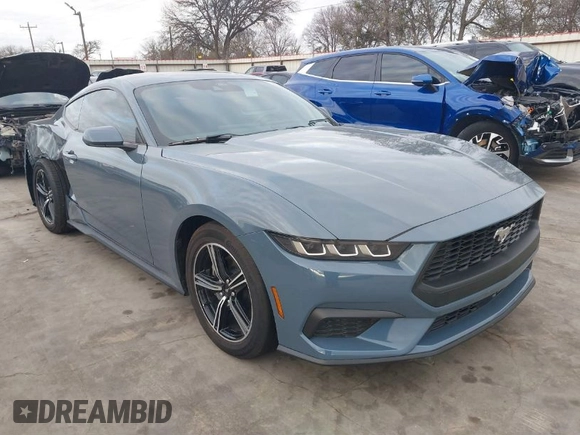 2024 Ford Mustang EcoBoost with VIN 1FA6P8TH2R5146587, listed as a IAAI auction lot 41370567 with 1,712 mi miles. Bid and sale history available at carsss.com. Image 1.