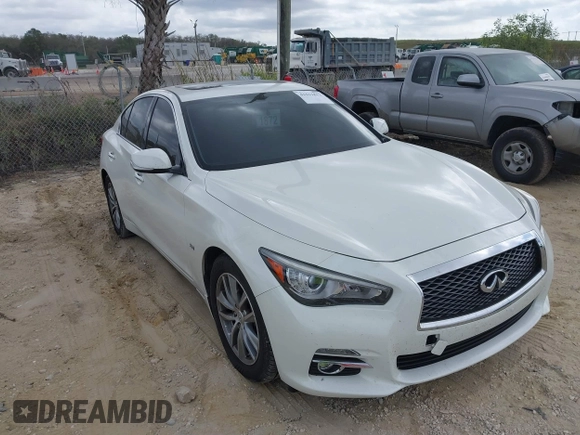 2017 Infiniti Q50 Signature Edition with VIN JN1EV7AP8HM736610, listed as a IAAI auction lot 41611812 with 59,889 mi miles and . Bid and sale history available at DreamBid. Image 1.