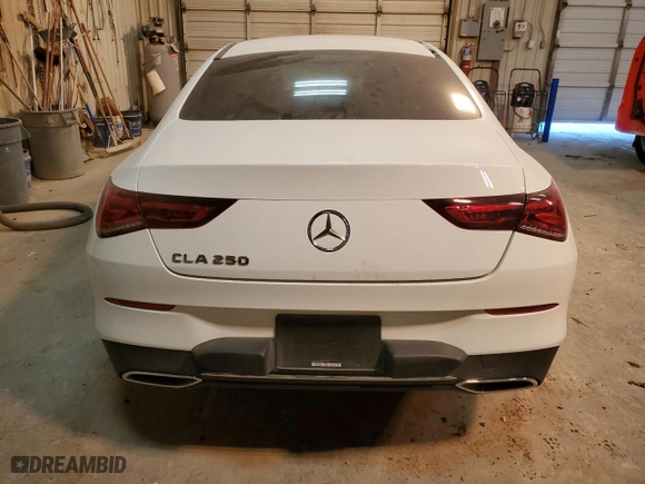 2023 Mercedes-Benz CLA with VIN W1K5J4GB8PN418441, listed as a Copart auction lot 83360624 with 21,089 mi miles and Salvage Title. Bid and sale history available at carsss.com. Image 6.