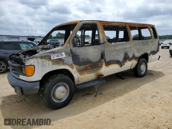 2006 Ford Econoline Passenger XL with VIN 1FBSS31L96HA04981, listed as a Copart auction lot 57148795 with Not provided miles and Non repairable. Bid and sale history available at DreamBid. Image 1.