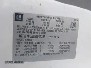 2014 GMC Savana Cargo Van with VIN 1GTW7FCA9E1906226, listed as a IAAI auction lot 41214520 with 120,794 mi miles. Bid and sale history available at carsss.com. Image 9.