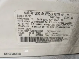 2017 Infiniti Q50 Premium with VIN JN1EV7AR6HM839042, listed as a IAAI auction lot 41923341 with 140,132 mi miles and . Bid and sale history available at carsss.com. Image 9.
