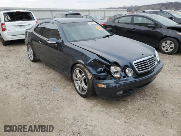2002 Mercedes-Benz CLK 320/430 with VIN WDBLJ65G42T110763, listed as a Copart auction lot 87443274 with Not Provided miles and Salvage Title. Bid and sale history available at DreamBid. Image 4.
