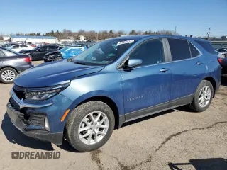 2024 Chevrolet Equinox LT with VIN 3GNAXUEG9RL138687, listed as a Copart auction lot 47058015 with 10,509 mi miles and Salvage Title. Bid and sale history available at DreamBid. Image 1.