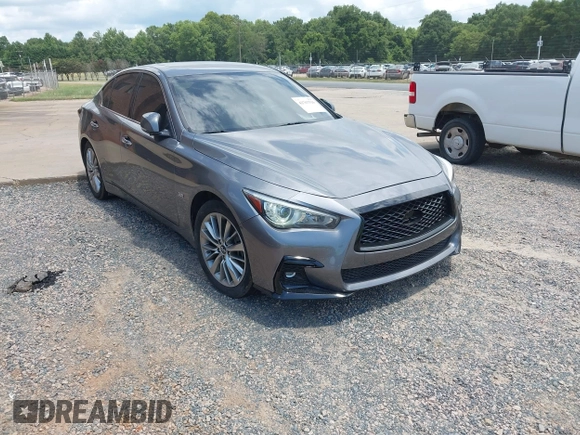 2019 Infiniti Q50 Luxe z VIN JN1EV7APXKM519048, wystawiony jako IAAI lot #42767526 z przebiegiem 99 705 mil mil oraz . Historia ofert i sprzedaży dostępna na DreamBid. Obrazek 1.