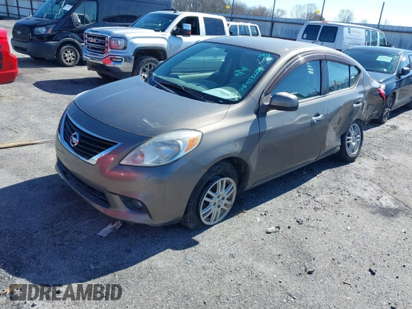2012 Nissan Versa SV with VIN 3N1CN7AP1CL818558, listed as a IAAI auction lot 41592287 with 163,309 mi miles. Bid and sale history available at carsss.com. Image 2.