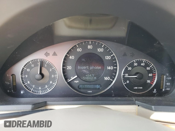 2003 Mercedes-Benz E-Class 3.2L with VIN WDBUF65J83A282244, listed as a Copart auction lot 52419505 with 171,582 mi miles and Clean Title. Bid and sale history available at carsss.com. Image 9.