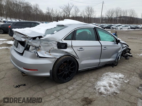 2015 Audi A3 Prestige z VIN WAUKFGFF4F1105040, wystawiony jako Copart lot #44913815 z przebiegiem Nie podano mil oraz Szkoda całkowita • Salvage title. Historia ofert i sprzedaży dostępna na DreamBid. Obrazek 3.