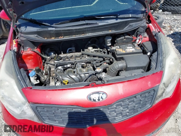 2015 Kia Rio LX with VIN KNADM4A33F6427021, listed as a IAAI auction lot 42011458 with 184,738 mi miles. Bid and sale history available at carsss.com. Image 10.