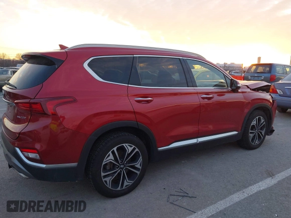 2019 Hyundai Santa Fe Ultimate with VIN 5NMS5CAA4KH105145, listed as a IAAI auction lot 41156214 with 54,796 mi miles and . Bid and sale history available at DreamBid. Image 14.