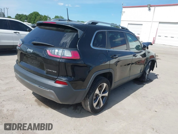 2019 Jeep Cherokee Limited with VIN 1C4PJLDB2KD387798, listed as a IAAI auction lot 39462992 with 20,173 mi miles and . Bid and sale history available at DreamBid. Image 4.
