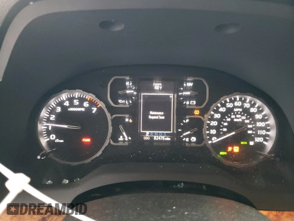 2018 Toyota Tundra SR5 with VIN 5TFAW5F15JX742032, listed as a Copart auction lot 83855754 with 82,476 mi miles and Salvage title. Bid and sale history available at DreamBid. Image 9.