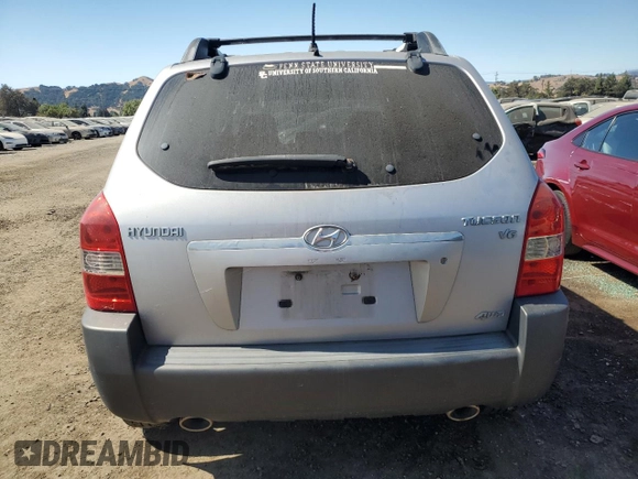 2006 Hyundai Tucson GLS with VIN KM8JN72D26U290981, listed as a Copart auction lot 73253444 with 158,905 mi miles and Clean Title. Bid and sale history available at carsss.com. Image 6.