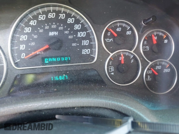 2004 GMC Envoy SLE with VIN 1GKDT13S042113411, listed as a IAAI auction lot 42117824 with 116,827 mi miles. Bid and sale history available at carsss.com. Image 7.