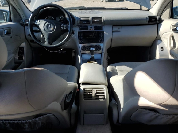 2005 Mercedes-Benz C 230 Kompressor with VIN WDBRF40J75F606095, listed as a Copart auction lot 76104344 with 234,993 mi miles and Salvage title. Bid and sale history available at DreamBid. Image 8.