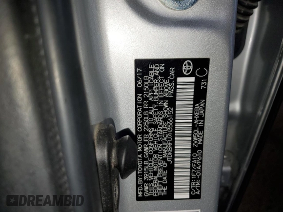 2017 Toyota Prius Two with VIN JTDKBRFU7H3566152, listed as a Copart auction lot 48227095 with 102,768 mi miles and Salvage Title. Bid and sale history available at DreamBid. Image 14.
