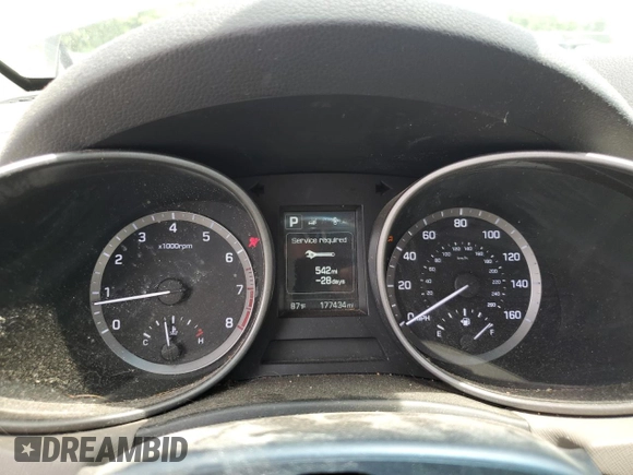 2017 Hyundai Santa Fe 2.4L with VIN 5XYZT3LBXHG485797, listed as a Copart auction lot 57067725 with 177,434 mi miles and Salvage title. Bid and sale history available at DreamBid. Image 9.