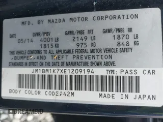 2014 Mazda 3 i Sport with VIN JM1BM1K7XE1209194, listed as a IAAI auction lot 41328803 with 154,243 mi miles and . Bid and sale history available at carsss.com. Image 9.