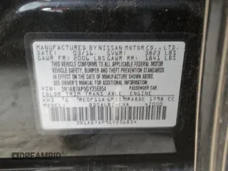2016 Nissan Sentra SR with VIN 3N1AB7AP9GY256854, listed as a Copart auction lot 48748175 with 55,318 mi miles and Salvage Title. Bid and sale history available at DreamBid. Image 12.