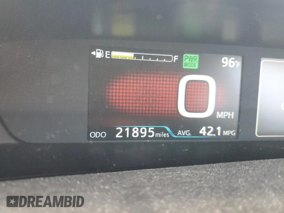 2020 Toyota Prius L Eco with VIN JTDKARFU0L3125927, listed as a Copart auction lot 63796095 with 21,895 mi miles and Salvage title. Bid and sale history available at DreamBid. Image 9.
