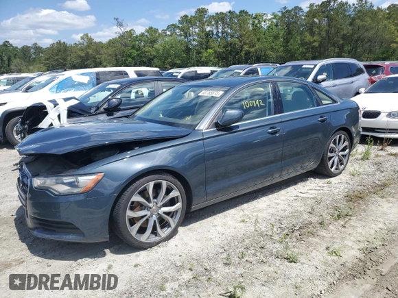 2015 Audi A6 Premium Plus with VIN WAUGFAFC4FN025898, listed as a Copart auction lot 53785675 with 100,892 mi miles and Salvage title. Bid and sale history available at DreamBid. Image 1.