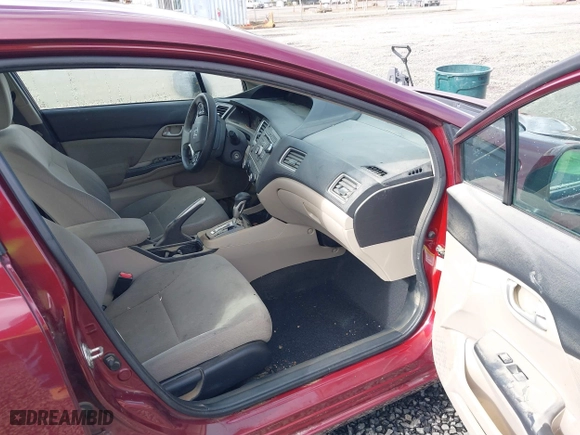 2013 Honda Civic Sdn LX with VIN 2HGFB2F52DH538253, listed as a IAAI auction lot 41824855 with 1 mi miles. Bid and sale history available at carsss.com. Image 5.