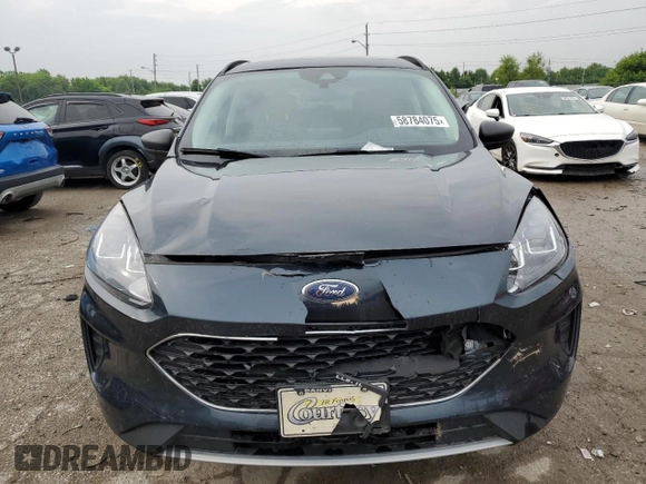 2022 Ford Escape SE with VIN 1FMCU9G62NUA80722, listed as a Copart auction lot 58784075 with 57,867 mi miles and Salvage title. Bid and sale history available at DreamBid. Image 5.