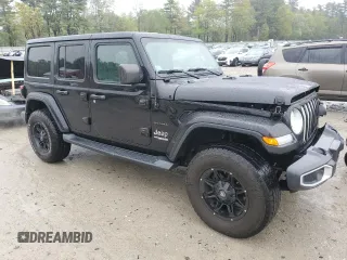 2019 Jeep Wrangler Unlimited Sahara with VIN 1C4HJXEG9KW531423, listed as a Copart auction lot 55577875 with 62,825 mi miles and Non repairable. Bid and sale history available at DreamBid. Image 4.