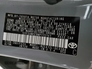 2022 Toyota Corolla SE with VIN 5YFS4MCE9NP115141, listed as a Copart auction lot 47592015 with 26,835 mi miles and Salvage Title. Bid and sale history available at DreamBid. Image 13.