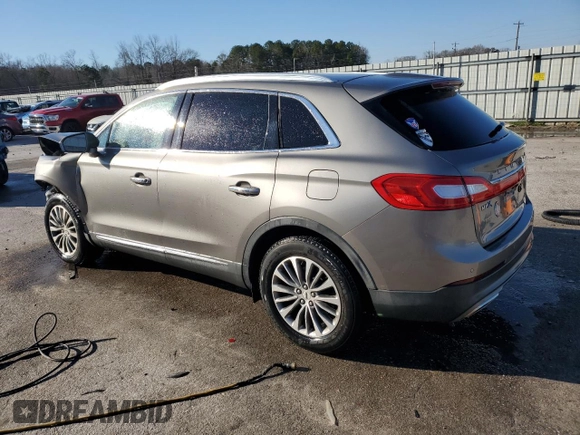 2017 Lincoln MKX Select with VIN 2LMPJ6KR2HBL35040, listed as a Copart auction lot 45922025 with 55,864 mi miles and Salvage Title. Bid and sale history available at carsss.com. Image 2.