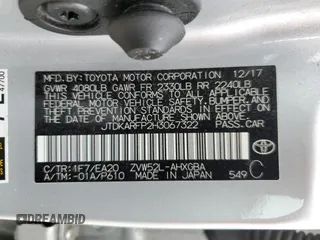 2017 Toyota Prius Plus z VIN JTDKARFP2H3067322, wystawiony jako Copart lot #54196275 z przebiegiem 68 386 mil mil oraz Szkoda całkowita • Salvage title. Historia ofert i sprzedaży dostępna na DreamBid. Obrazek 13.