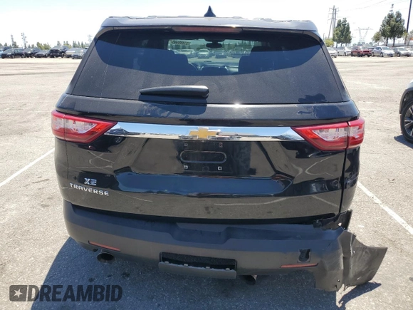 2021 Chevrolet Traverse LS with VIN 1GNERFKWXMJ242575, listed as a Copart auction lot 57480565 with 105,810 mi miles and Salvage title. Bid and sale history available at DreamBid. Image 6.