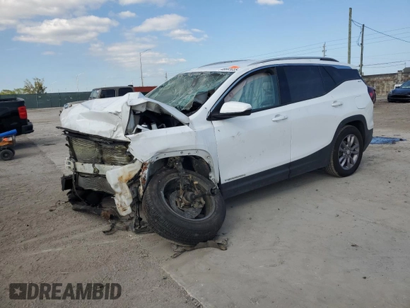 2023 GMC Terrain SLT with VIN 3GKALVEGXPL172228, listed as a Copart auction lot 46602035 with Not provided miles and Salvage title. Bid and sale history available at DreamBid. Image 1.
