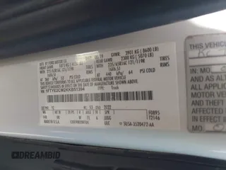 2019 Ford Transit with VIN 1FTYE2CM2KKB51394, listed as a IAAI auction lot 42758326 with 98,813 mi miles and . Bid and sale history available at DreamBid. Image 9.