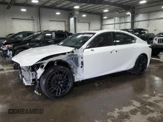 2021 Lexus IS 350 F Sport with VIN JTHGZ1E25M5019817, listed as a Copart auction lot 50634865 with 38,414 mi miles and Salvage Title. Bid and sale history available at DreamBid. Image 1.