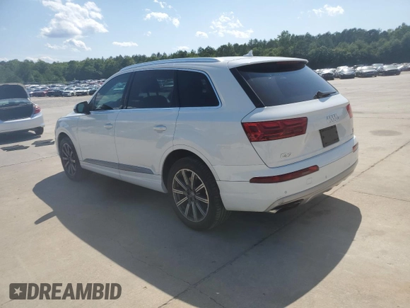 2017 Audi Q7 Premium Plus with VIN WA1LAAF72HD031527, listed as a Copart auction lot 58377985 with 105,541 mi miles and Salvage title. Bid and sale history available at DreamBid. Image 2.